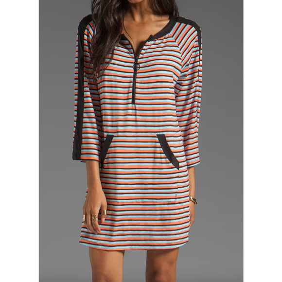 Nanette Lepore Swim Strobe Light Stripe Tunic Womens S Small Cover Up Dress - Picture 2 of 14